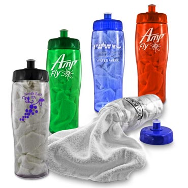 BOTTLE WITH TOWEL