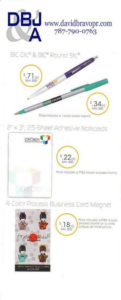 Note Pads  -  Pens -  Magnets