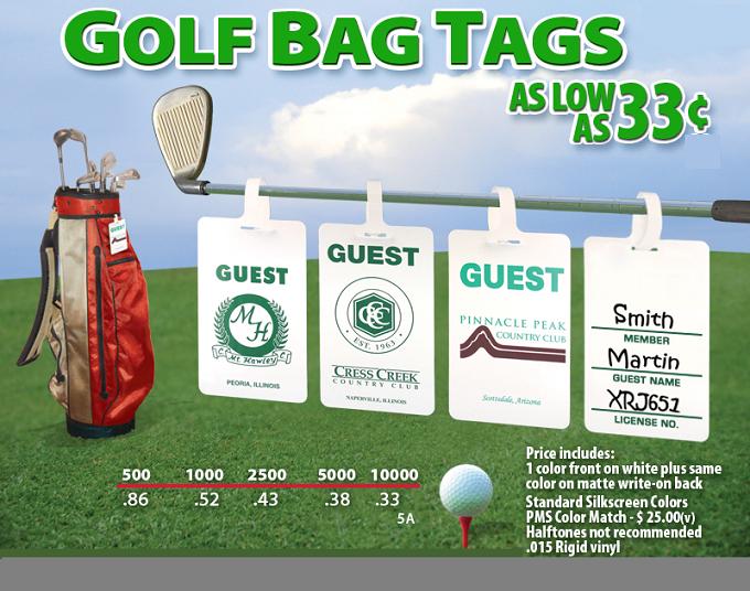 GOLF BAG TAG
