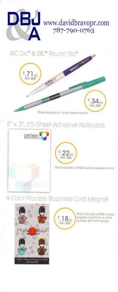 Note Pads  -  Pens -  Magnets